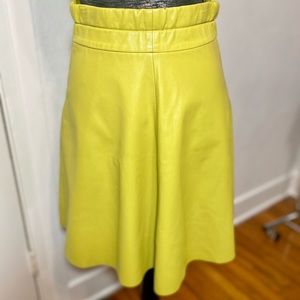 Donald J Pliner Women’s Green Leather Skirt Sz 2